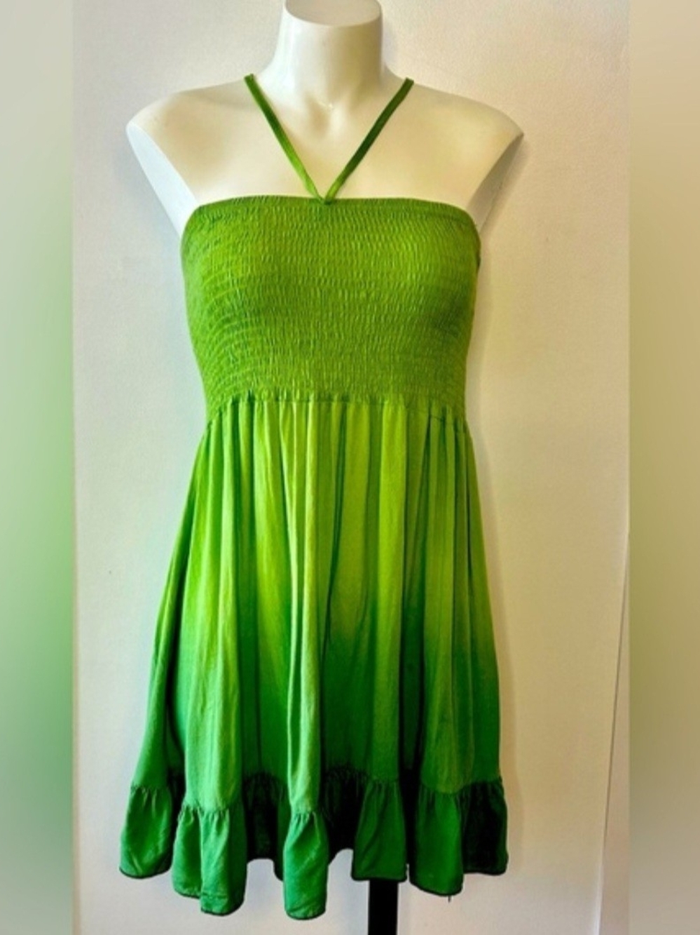 Smocked Halter Dress/ Swim Cover Up